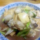 牡蠣と豆腐の味噌煮